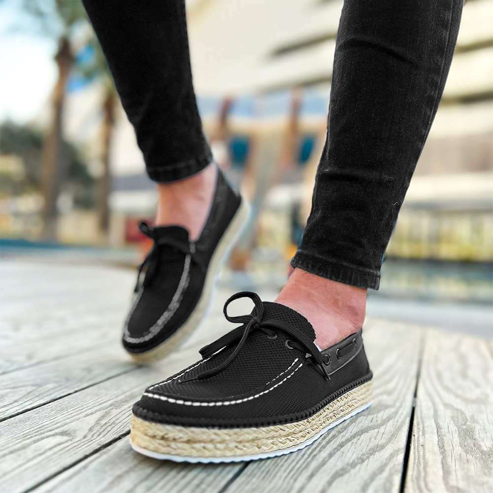 mens black espadrilles
